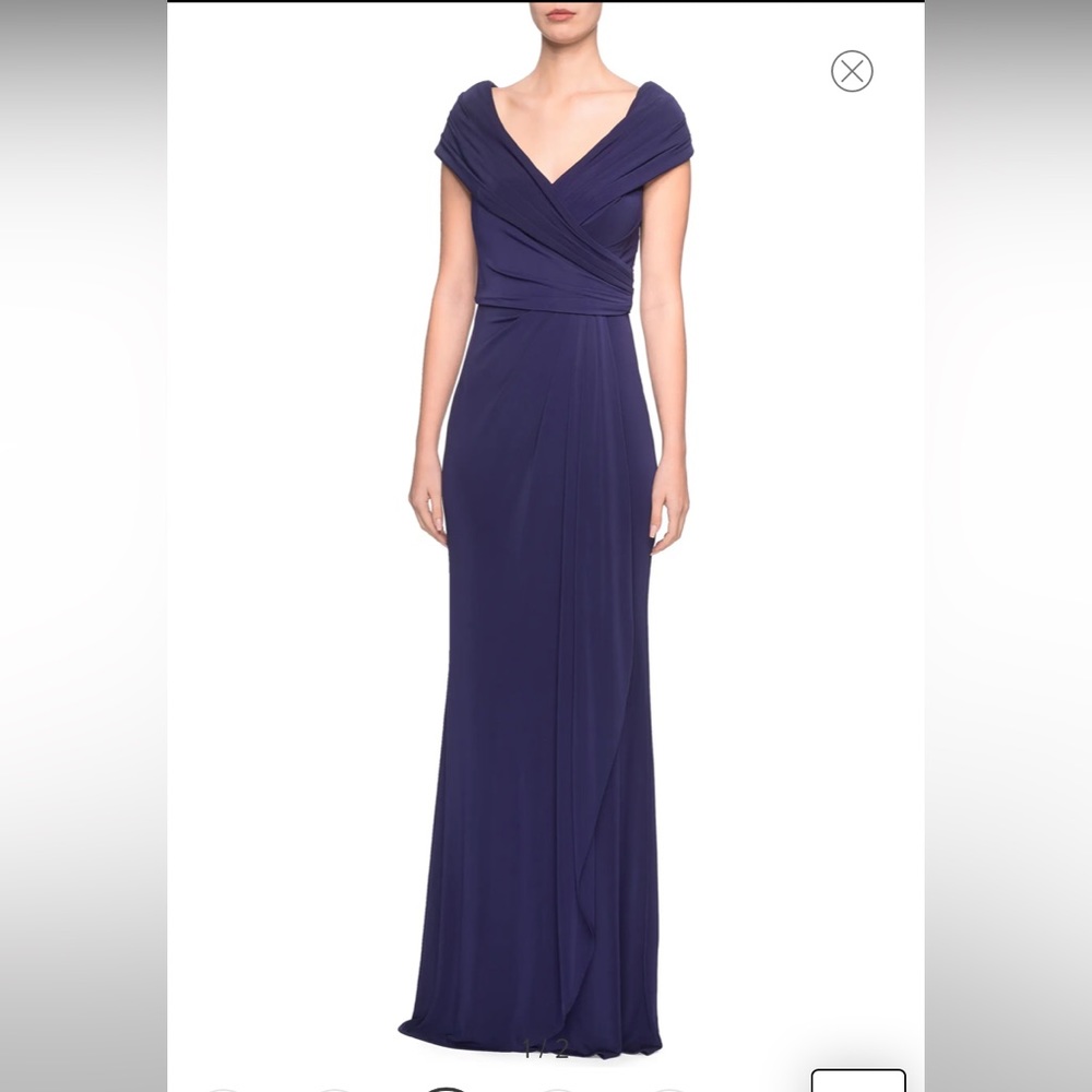Ruched Jersey Column Gown